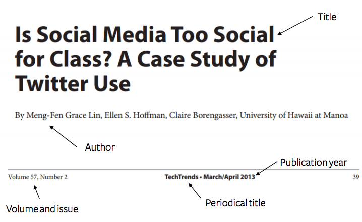 APA Article Citation How to Cite a Journal Article in APA