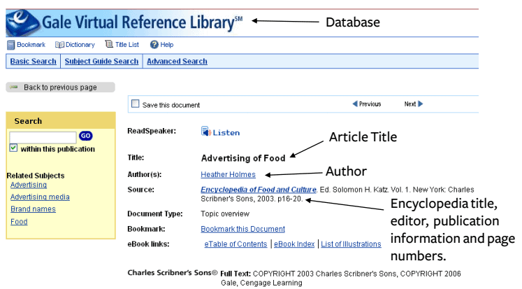 How To Cite An Encyclopedia In Mla 7 Easybib Blog