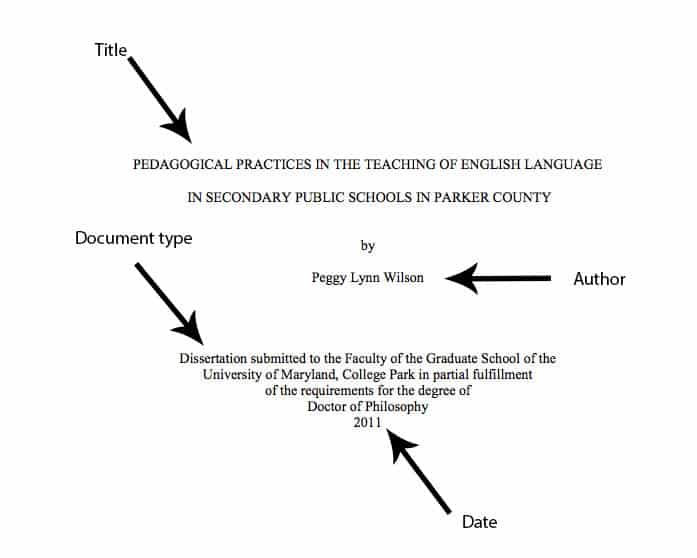 apa citation of master's thesis