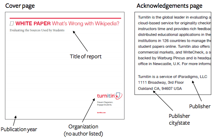 how to cite research report in apa