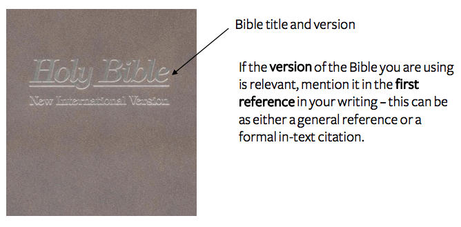 How To Cite The Bible In Apa Easybib Citations