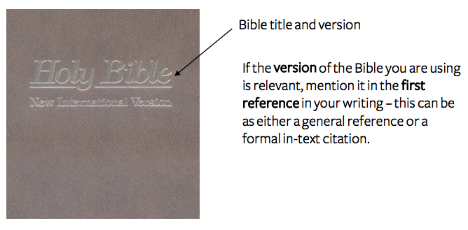 how to reference the bible in research paper