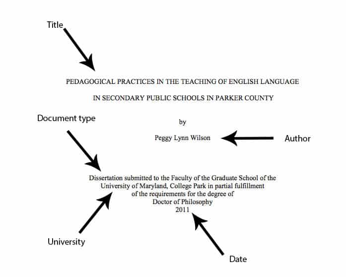 use of dissertation in sentence