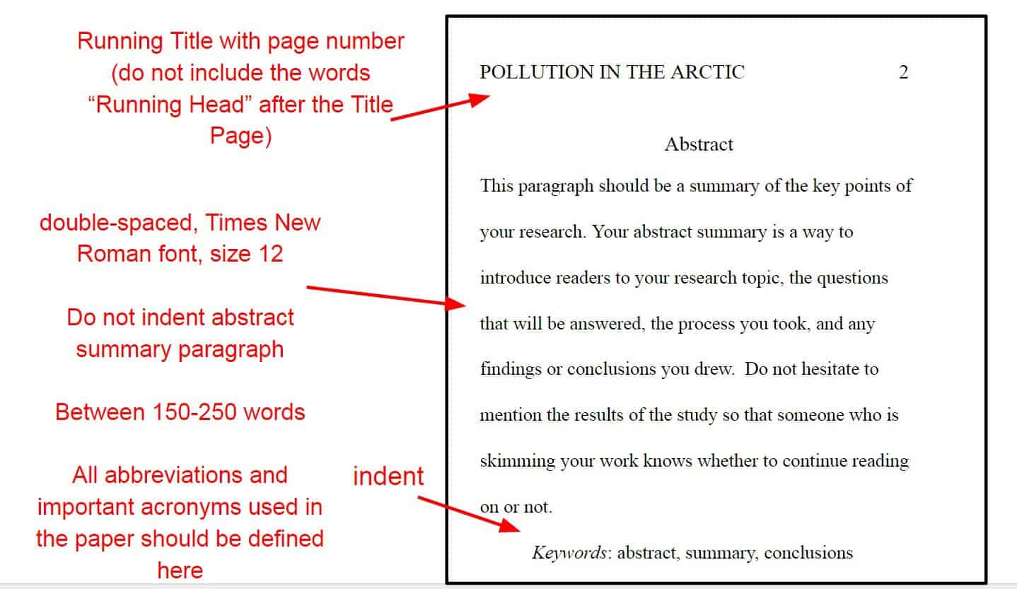 how to format a research paper apa 7