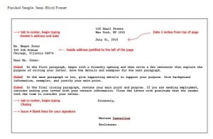Template for writing business letters