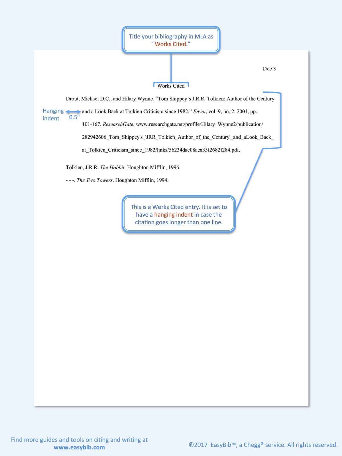 mla research paper format example