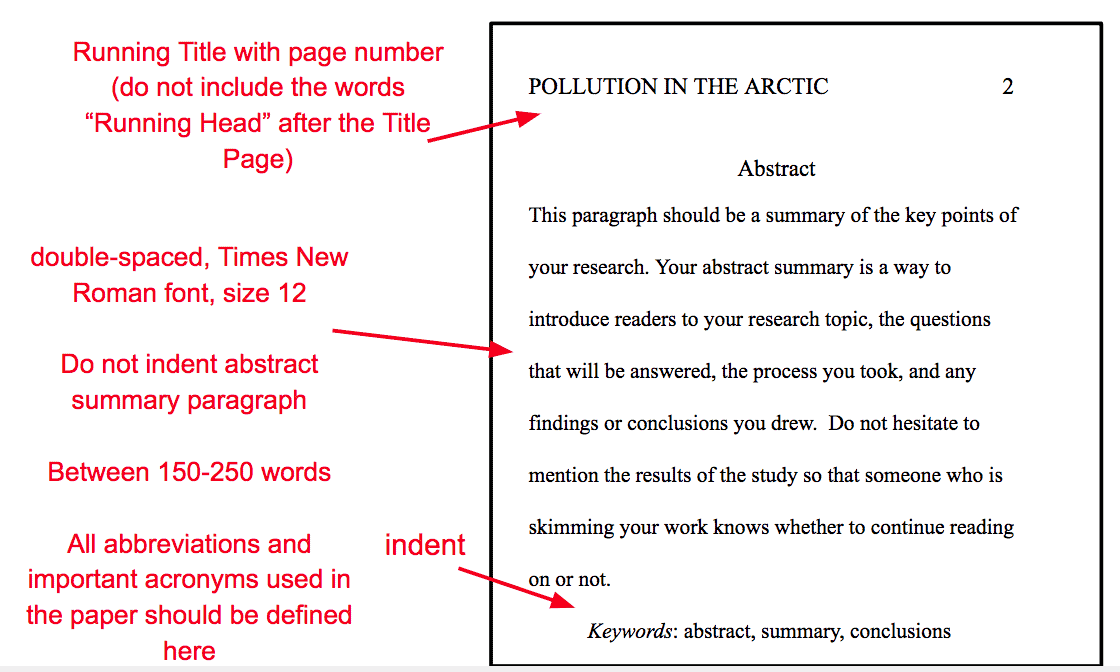 how to write an apa format research paper