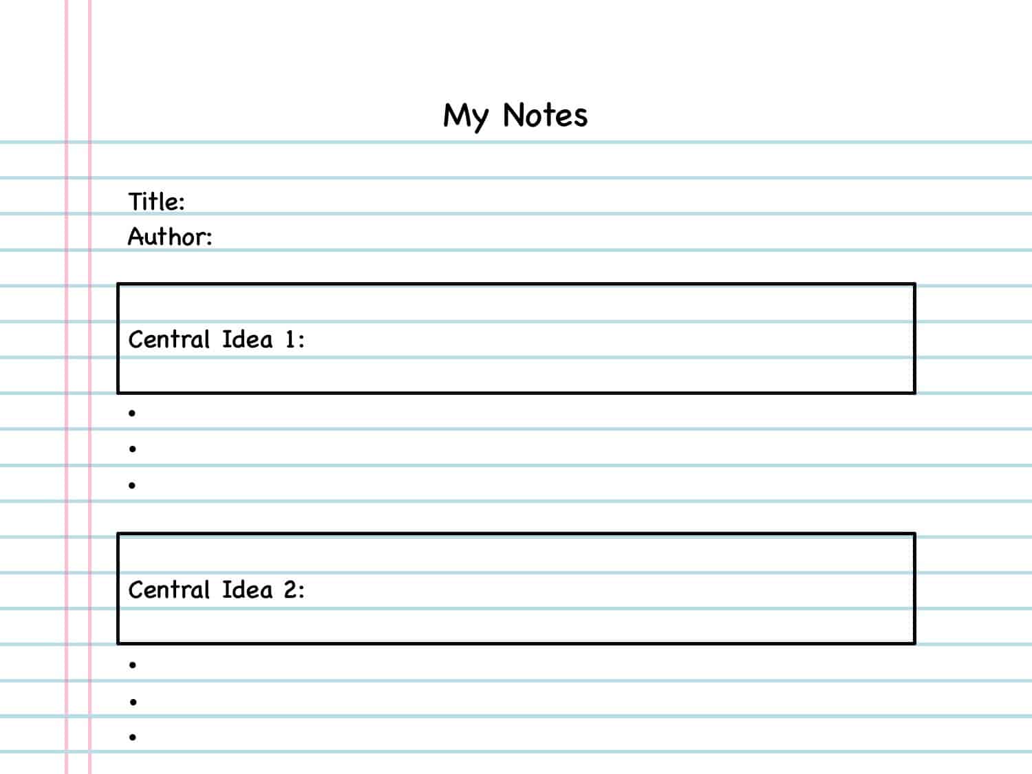 Example Of Charting Method Of Note Taking