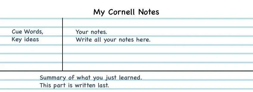 Cornell note taking