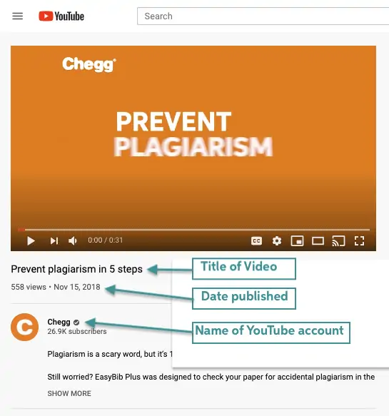 How to cite a YouTube video in MLA